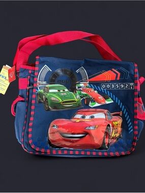 Disney Cars Kids Navy and Red Messenger Bag